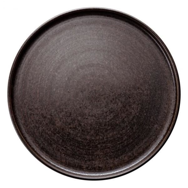 Tallrik - Verlo - Järn - Diameter 30 cm - Keramik - Svart