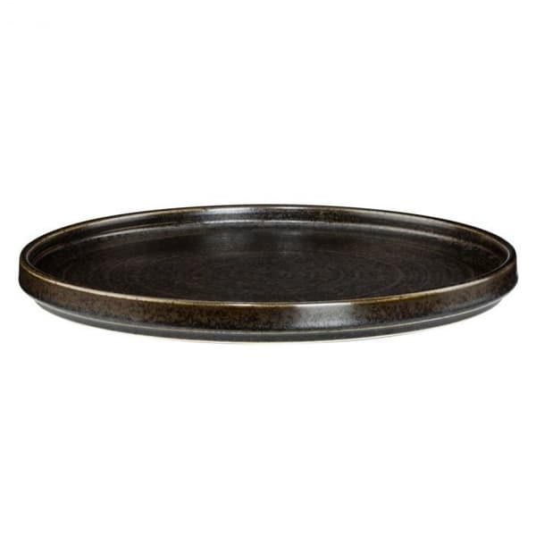Tallrik - Verlo - Järn - Diameter 30 cm - Keramik - Svart