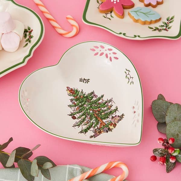 Spode Plate - XT5322-X - Pierced Heart Skål, Keramik, Flerfärgad
