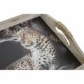 Miniatyrbild 2 av 3: Bricka DKD Home Decor 40,5 x 30 x 6,5 cm Multicolour Trä MDF (2 antal)