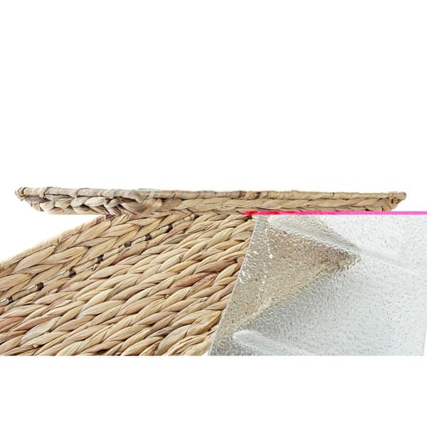 Snacksbricka DKD Home Decor Transparent Naturell Glas 42 x 20 x 3,5 cm