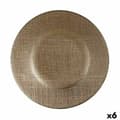 Miniatyrbild 1 av 3: Platt skål Vivalto 3239121P-5 Gyllene Glas 21 x 2 x 21 cm (6 antal)