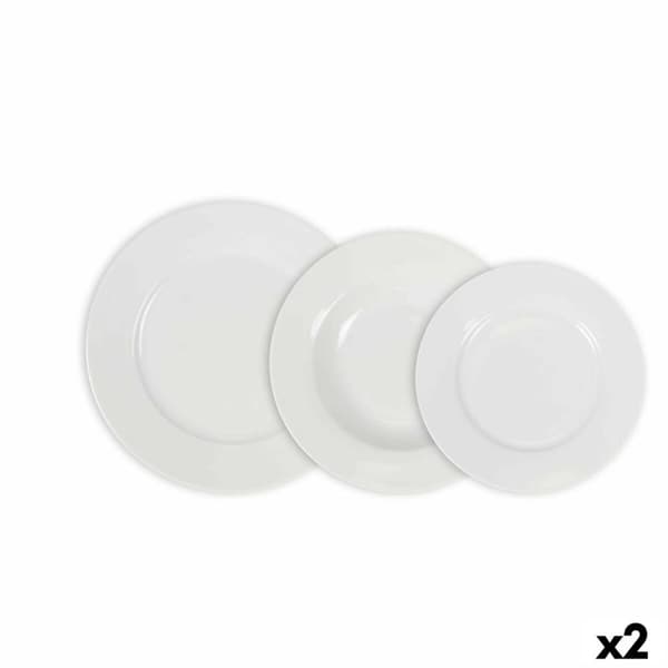 Servissats La Mediterránea Aneto Vit Rund 18 Delar (2 antal)