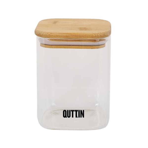 Behållare för matkonservering Quttin Bambu Borosilikatglas 480 ml (12 antal)