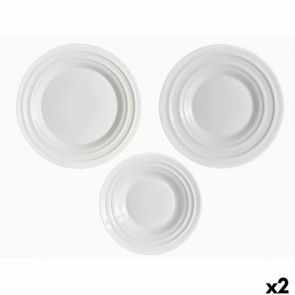 Servissats Vivalto F-LGCP105-75-85 Vit Opalinglas (2 antal)