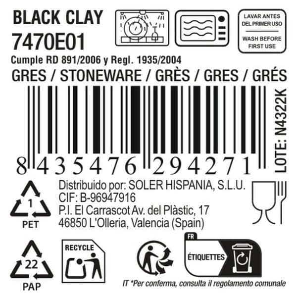 Djup tallrik La Mediterránea Black clay