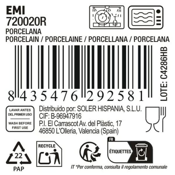Servingsfat La Mediterránea Emi Rund (18 antal)