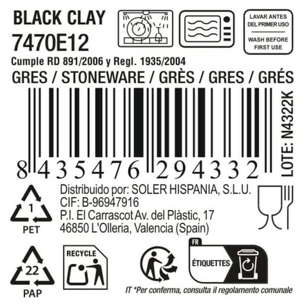 Skål La Mediterránea Black clay
