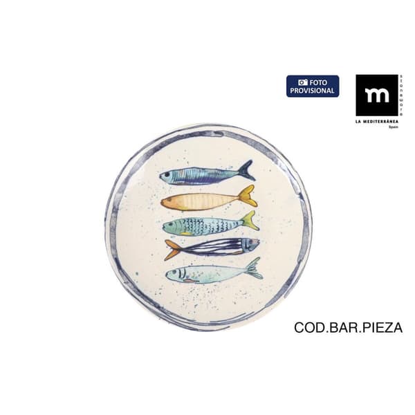 Desserttallerken La Mediterránea Peixe Ø 20 cm (12 enheder)