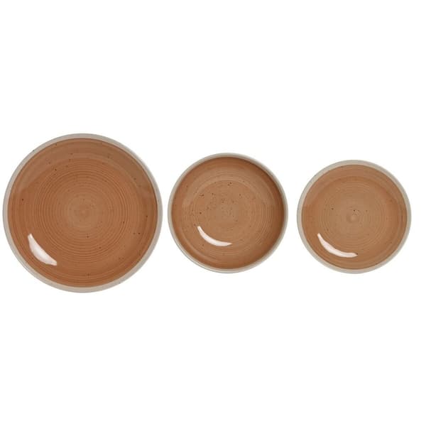 Spisestel Home ESPRIT Hvid Orange Stentøj 18 Dele