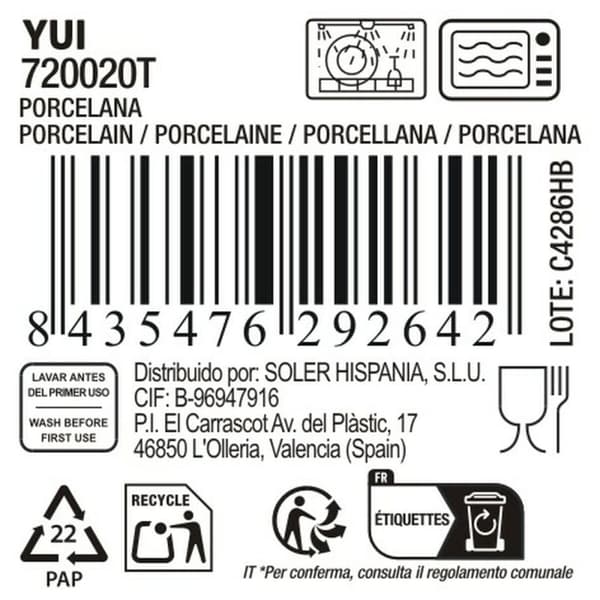 Servingsfat La Mediterránea Yui Rund (18 antal)
