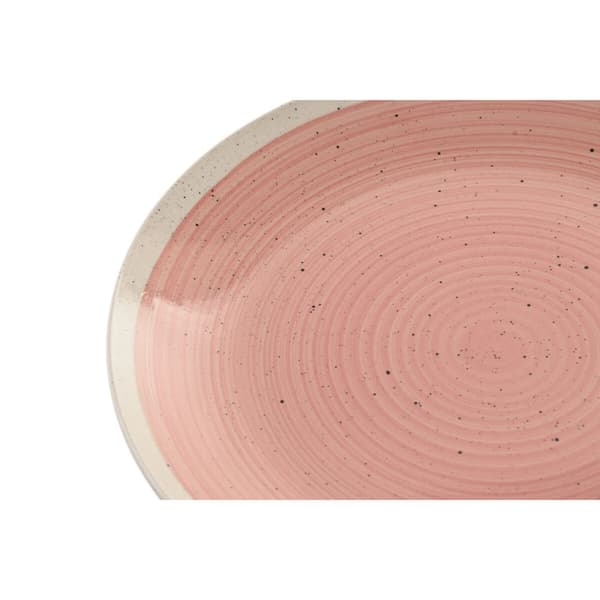 Matservis Home ESPRIT Vit Rosa Stengods 18 Delar