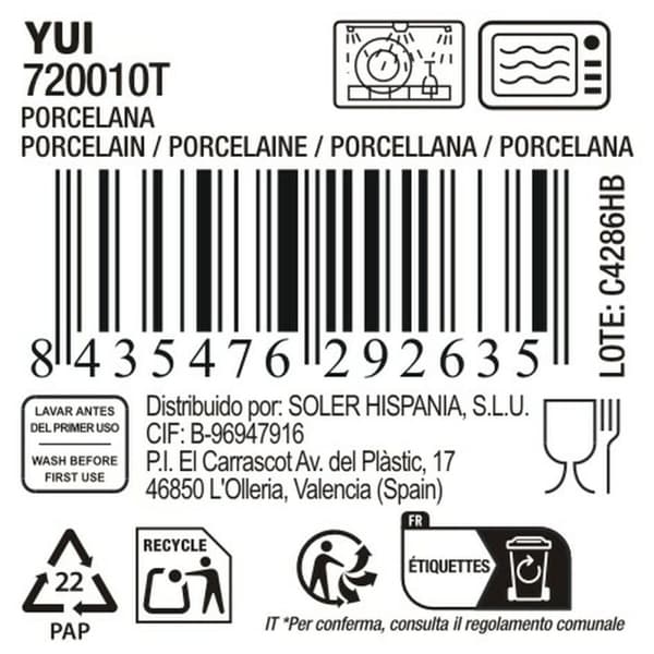 Snackskål La Mediterránea Yui (18 enheder)