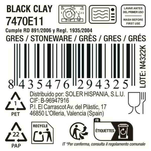 Skål La Mediterránea Black clay