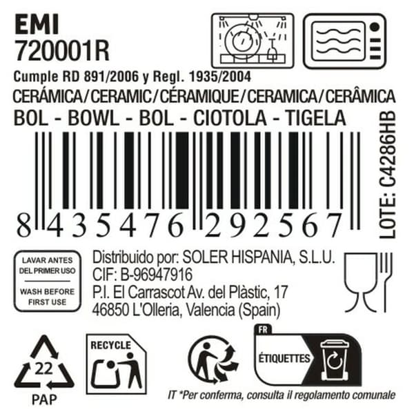 Snacksskål La Mediterránea Emi (36 antal)