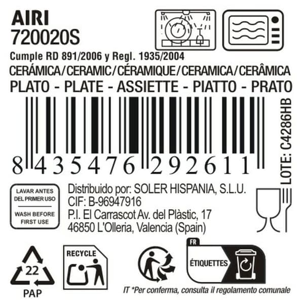 Servingsfat La Mediterránea Airi Rund (18 antal)