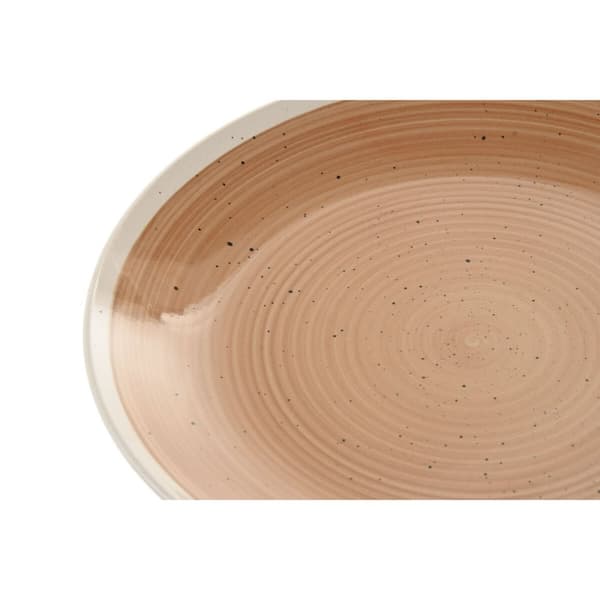 Ruokailuvälineet Home ESPRIT Valkoinen Oranssi Kivitavara 18 Kappaletta
