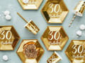 Miniatyrbild 3 av 3: Papperstallrikar 30-årsdag guld 6 st