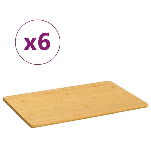 Frukosttallrikar 6 st 35x23x0,8 cm bambu
