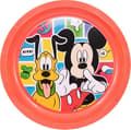 Miniatyrbild 4 av 4: Tataway Röd plast middagsfat Disney Mickey Mouse för barn, stötresistent och återanvändbart