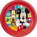 Miniatyrbild 1 av 4: Tataway Röd plast middagsfat Disney Mickey Mouse för barn, stötresistent och återanvändbart