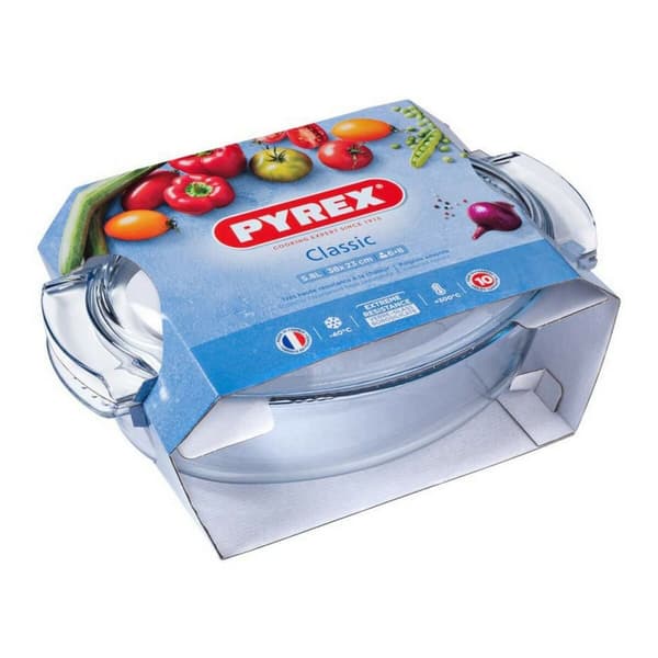 Ovn Fad Pyrex 1040712 Hvid Gennemsigtig Hærdet glas 6 L 4,5 g 4,5 L
