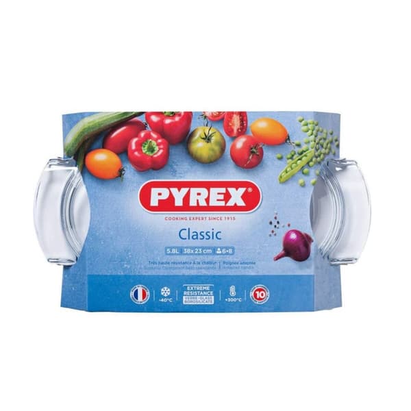 Ovn Fad Pyrex 1040712 Hvid Gennemsigtig Hærdet glas 6 L 4,5 g 4,5 L