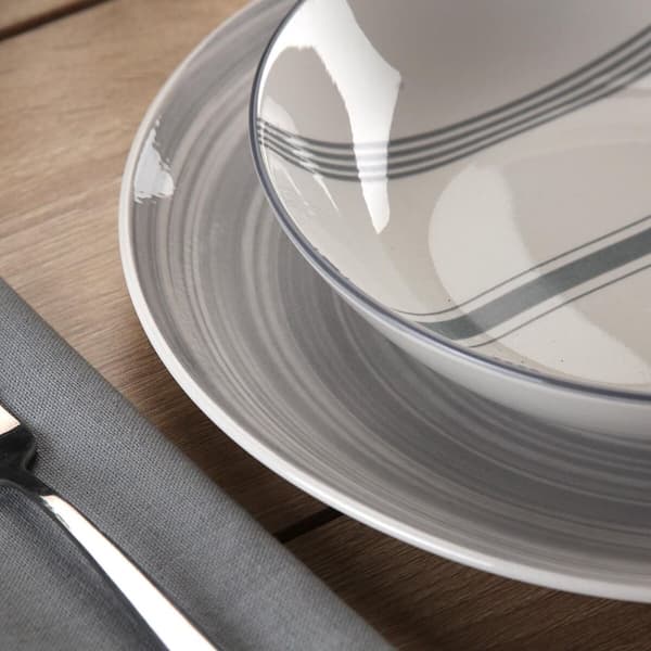 Spisestel Versa VORTEX Grå Porcelæn 18 Dele