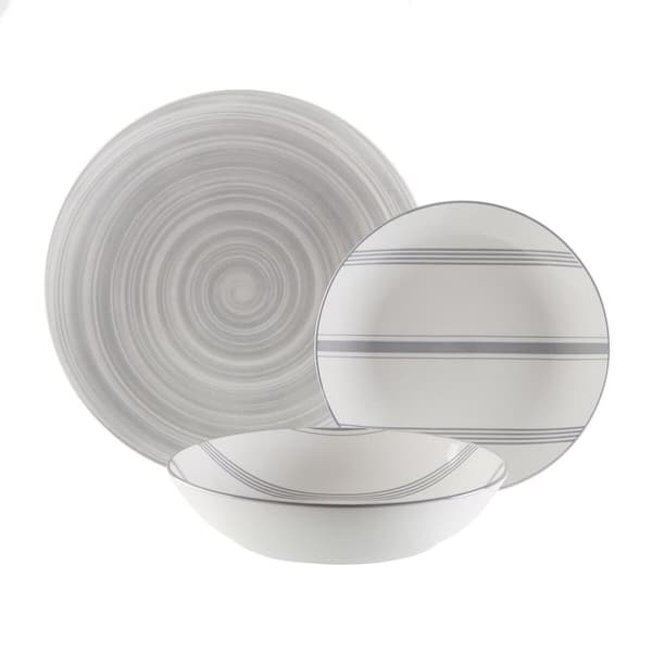 Spisestel Versa VORTEX  Grå Porcelæn 18 Dele