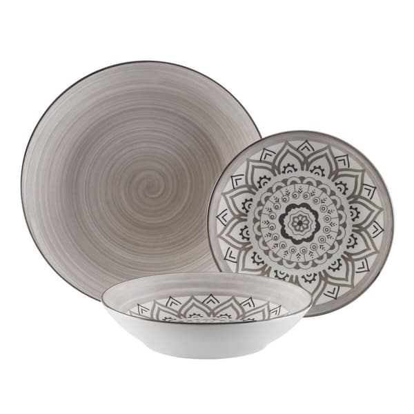 Spisestel Versa Grå Porcelæn 18 Dele