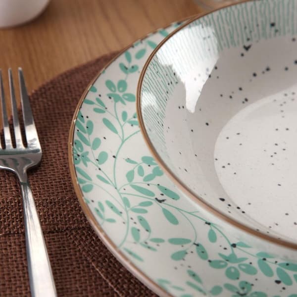 Spisestel Versa Turkisblå Porcelæn Cvetlice 18 Dele