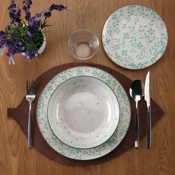 Spisestel Versa Turkisblå Porcelæn Cvetlice 18 Dele