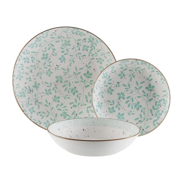 Spisestel Versa Turkisblå Porcelæn Cvetlice 18 Dele