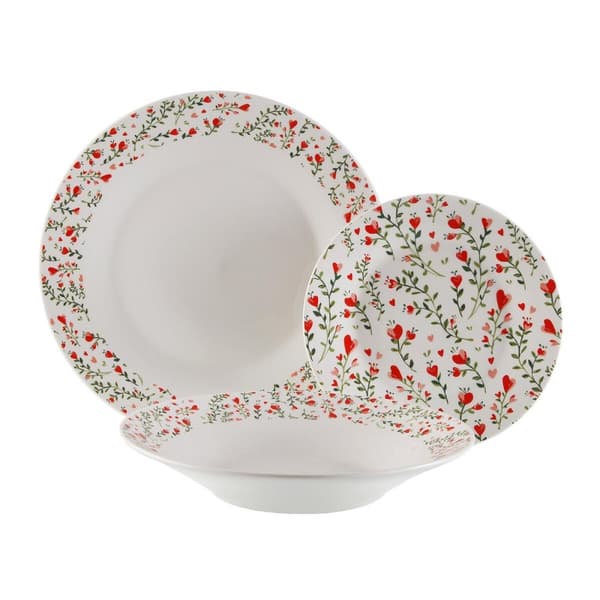 Spisestel Versa Porcelæn Hjerter 18 Dele