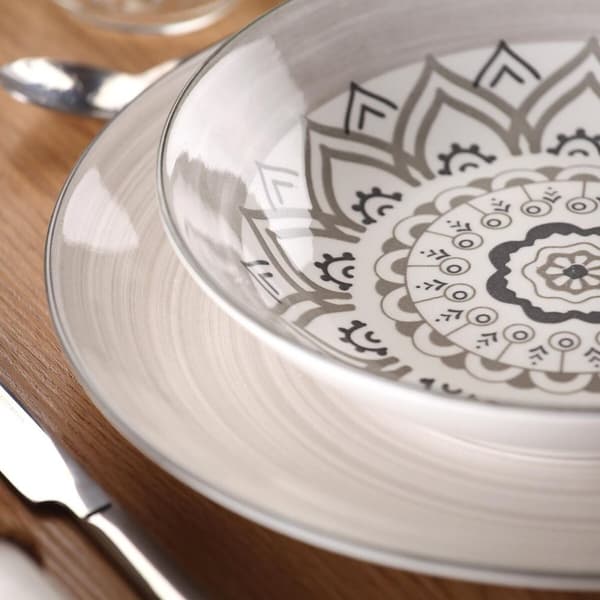 Spisestel Versa Grå Porcelæn 18 Dele
