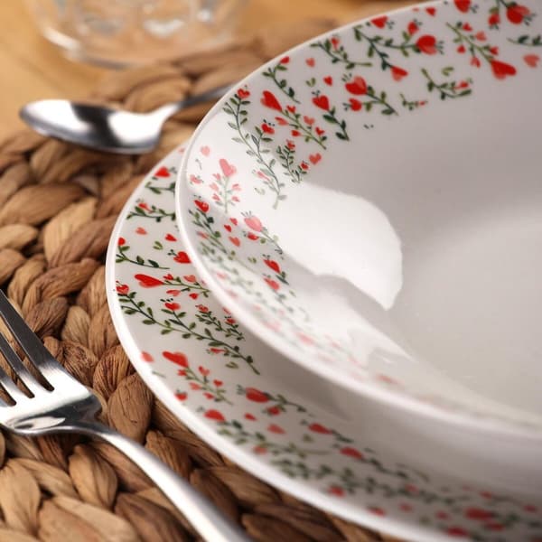 Ruokailuvälineet Versa Posliini Sydämet 18 Kappaletta