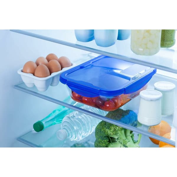 Mad Bevarelse Container Pyrex Blå Gennemsigtig Rektangulær