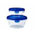 Pikkukuva 3 / 11: Ruoan säilytysrasia Pyrex Sininen Läpinäkyvä Pyöreä 1,6 L (6 Kappaletta)