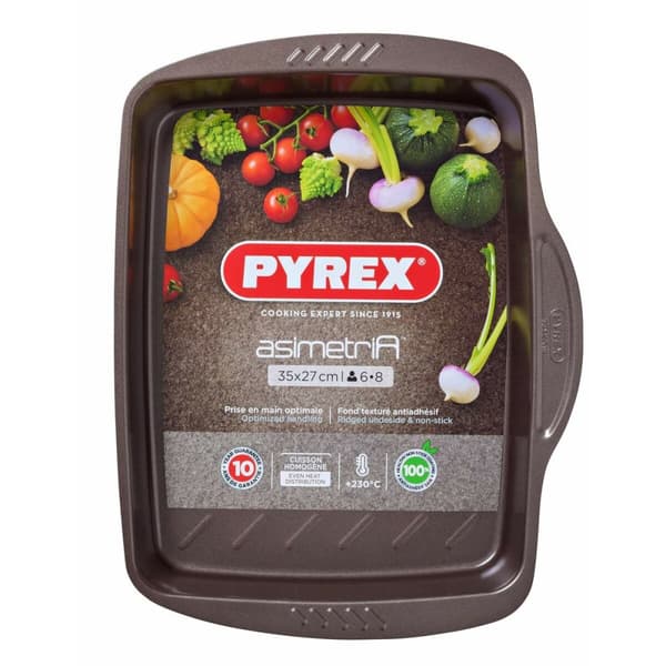 Ugnsplåt Med Nonstick Beläggning Pyrex Brun Svart Metall Stål