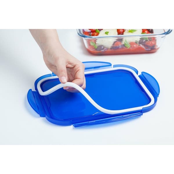 Behållare för matkonservering Pyrex Blå Transparent Rektangulär 800 ml
