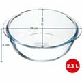 Pikkukuva 4 / 5: Uunivuoka Pyrex Läpinäkyvä Borosilikaattilasi Pyöreä Ø 26 cm