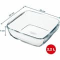 Miniatyrbilde 3 av 4: Ovnskål Pyrex Gjennomsiktig Borosilikatglass Kvadrat