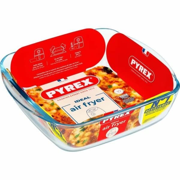 Ovnskål Pyrex Gjennomsiktig Borosilikatglass Kvadrat