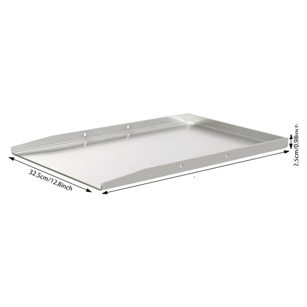 Rostfritt Stål Grillplatta, 49 cm x 32,5 cm Storlek, Diskmaskinssäker,Silver