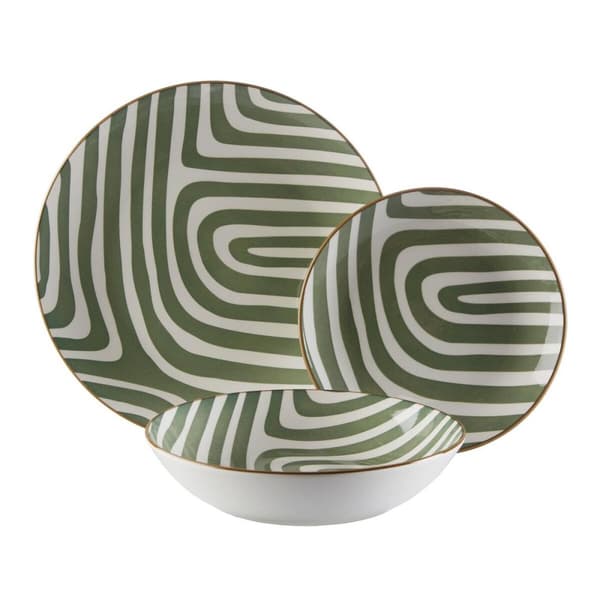 Spisestel Versa Grøn Porcelæn