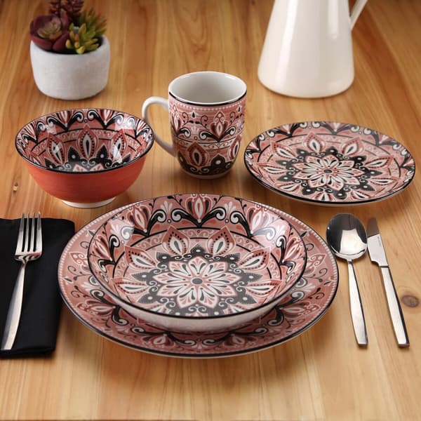 Spisestel Versa Pink Porcelæn 18 Dele