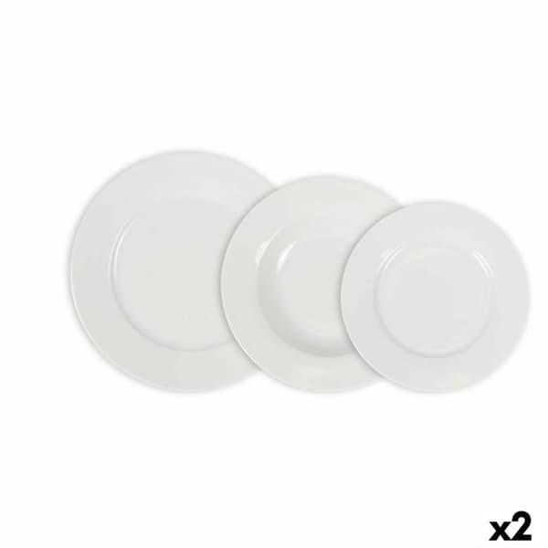 Servissats La Mediterránea Aneto Vit Rund 12 Delar (2 antal)