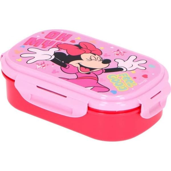 Assiette - middagstallrik Stor Matlåda Minnie Mouse + BESTICK MATLÅDA FÖR BARN