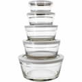 Miniatyrbillede 1 af 4: Mad Bevarelse Container Menastyl Cirkulær 150 ml 400 ml (5 enheder)