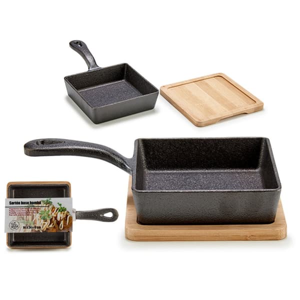 Panna för servering av apertiffer Kinvara 1277SJ5076 Brun Grå 23,7 x 6,3 x 14 cm Stekpanna (12 antal)